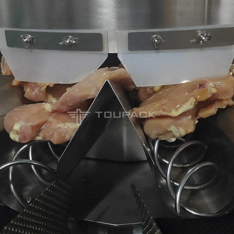 Śruba 1,0 l 1,5 l Maszyna do pakowania wagi Wgłębienie do talerza Hopper 14 Głowica do piersi z kurczaka