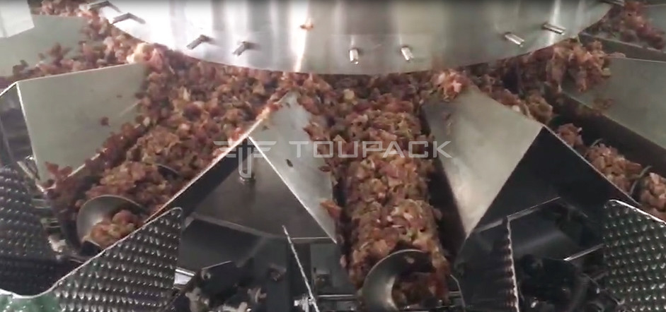 14 Głowa śruby Waga 2,0 kW 410 kg Mięso wieprzowe mięso świeże maszyna do ważenia i pakowania