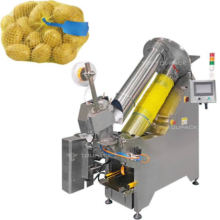 Maszyna do pakowania worków sieciowych o wadze 5 kg Maszyna do pakowania worków sieciowych świeżych owoców Automatyczna Maszyna do pakowania worków sieciowych świeżych owoców