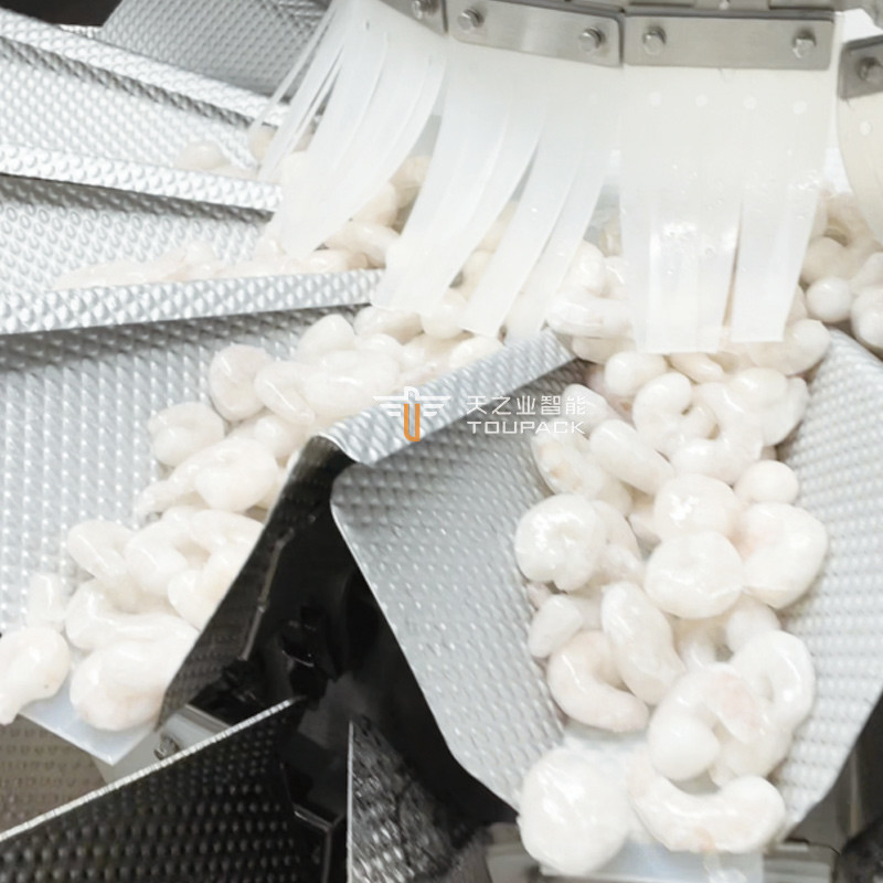 Całkowicie automatyczny wieloosobowy ważycz prefabrykowany worek Doypack Packing Machine Zamrożone jedzenie Kurczak Meatball Packing Machine