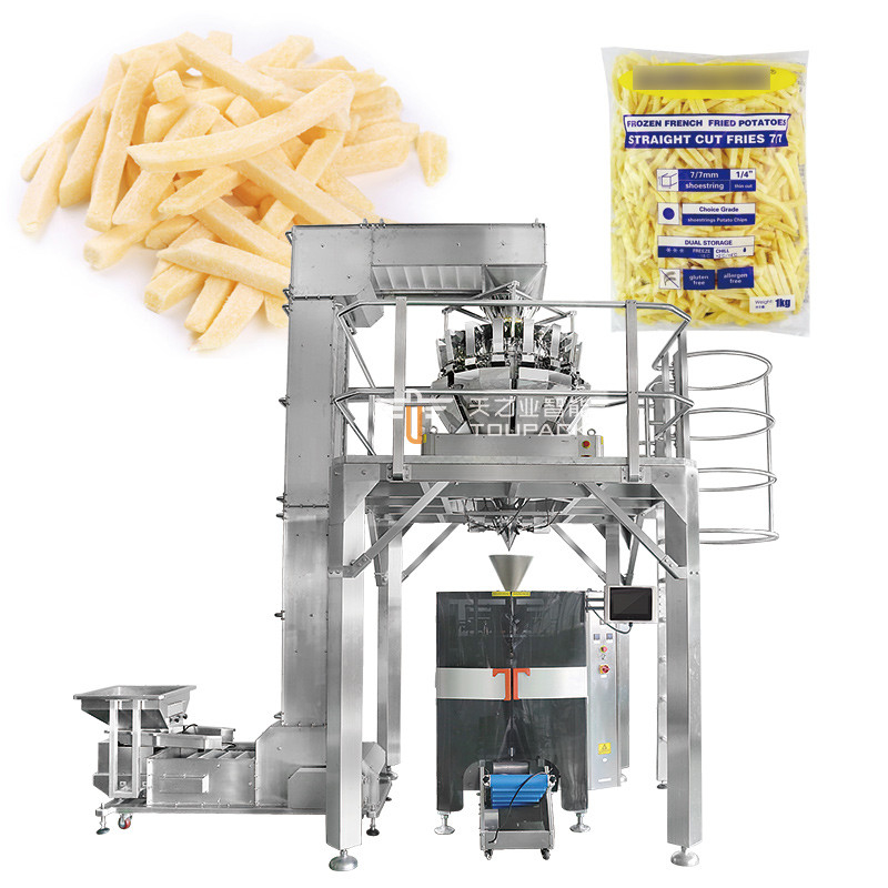 Całkowicie automatyczny wieloosobowy ważycz prefabrykowany worek Doypack Packing Machine Zamrożone jedzenie Kurczak Meatball Packing Machine