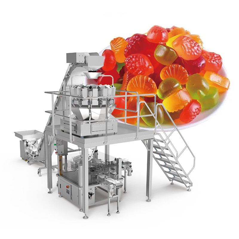 Automatyczne liczenie twarde cukierki Doypack Packing Machine Soft Candy Packing Machine Gummy Bear Candy Packing Machine