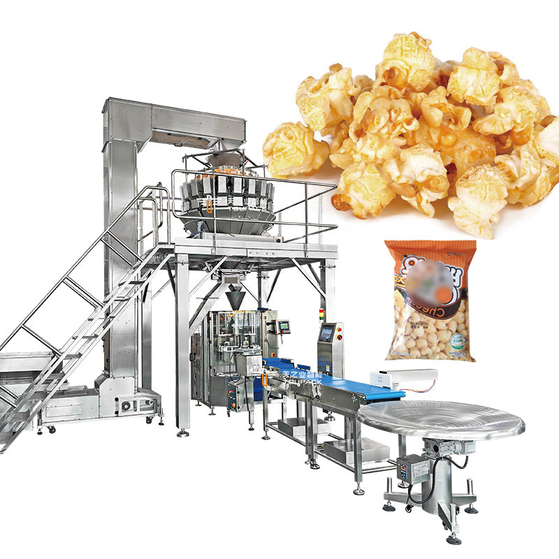Automatyczny Pistachio Popcorn płatki kukurydziane Pieczenie orzeszków ziemnych Maszyna do pakowania orzechów kaszu Maszyna do pakowania wielokrotnych ważarek