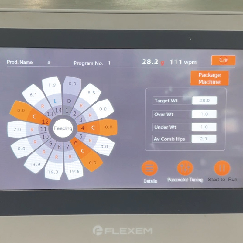 Wysokiej jakości pionowa automatyczna ilościowa cząstka przekąska pieczętowanie żywności wypełnianie pakowanie VFFS maszyna do ważenia i pakowania