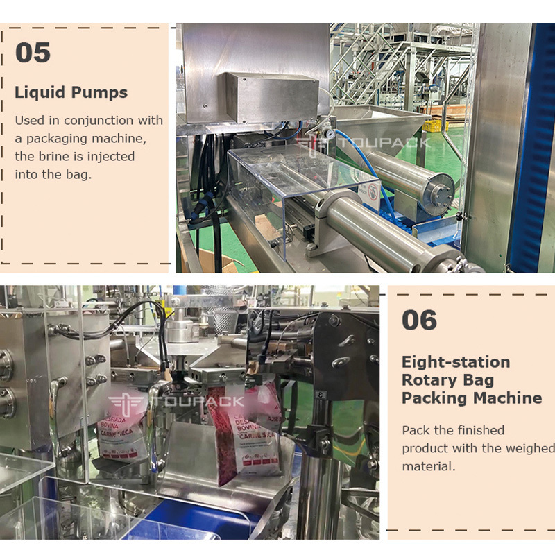 Maszyna do pakowania świeżych produktów spożywczych Mięsa Pie Targowy Maszyna wielokrętowa do ważenia kałamarnic Shrimp Clam Abalone Zipper Bag Automatyczna maszyna do pakowania