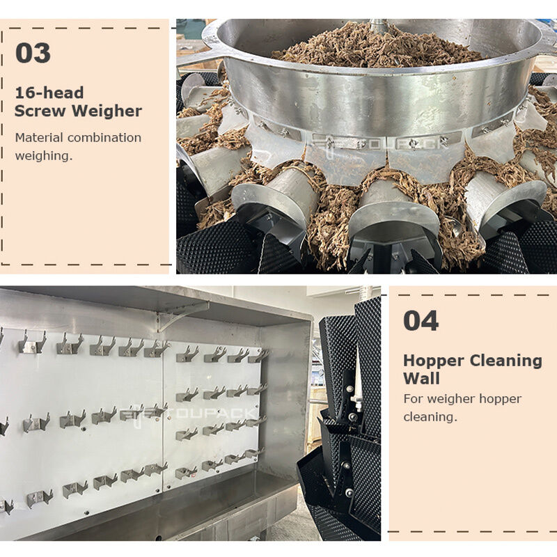 Automatyczna linia pakowania tac z wielokrotnym ważnikiem do mięsa, sałat i gotowych potraw