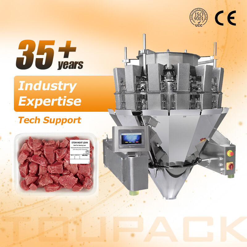 Automatic Tray Sealer Machine with High Speed 60 bpm Accurate Weighing and Fully Automatic Integrated Line for Ready Meal Packaging