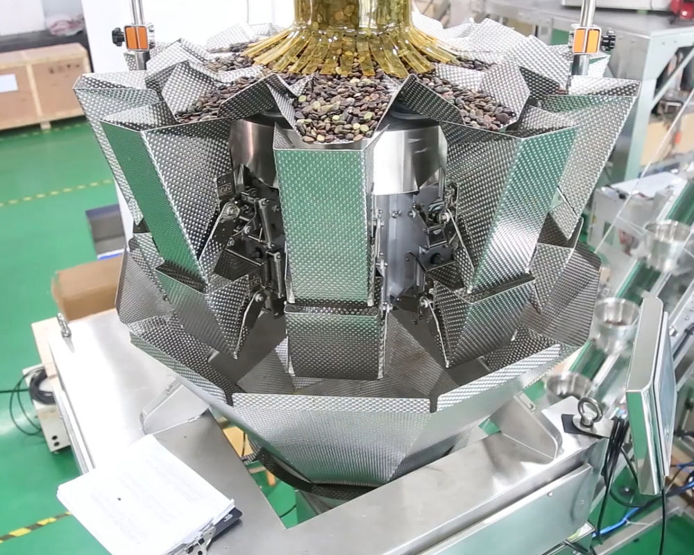 10 Hoppers 0.5L 1.2L Liniowa maszyna ważąca do drobnych materiałów siatkowych, takich jak cukier solny