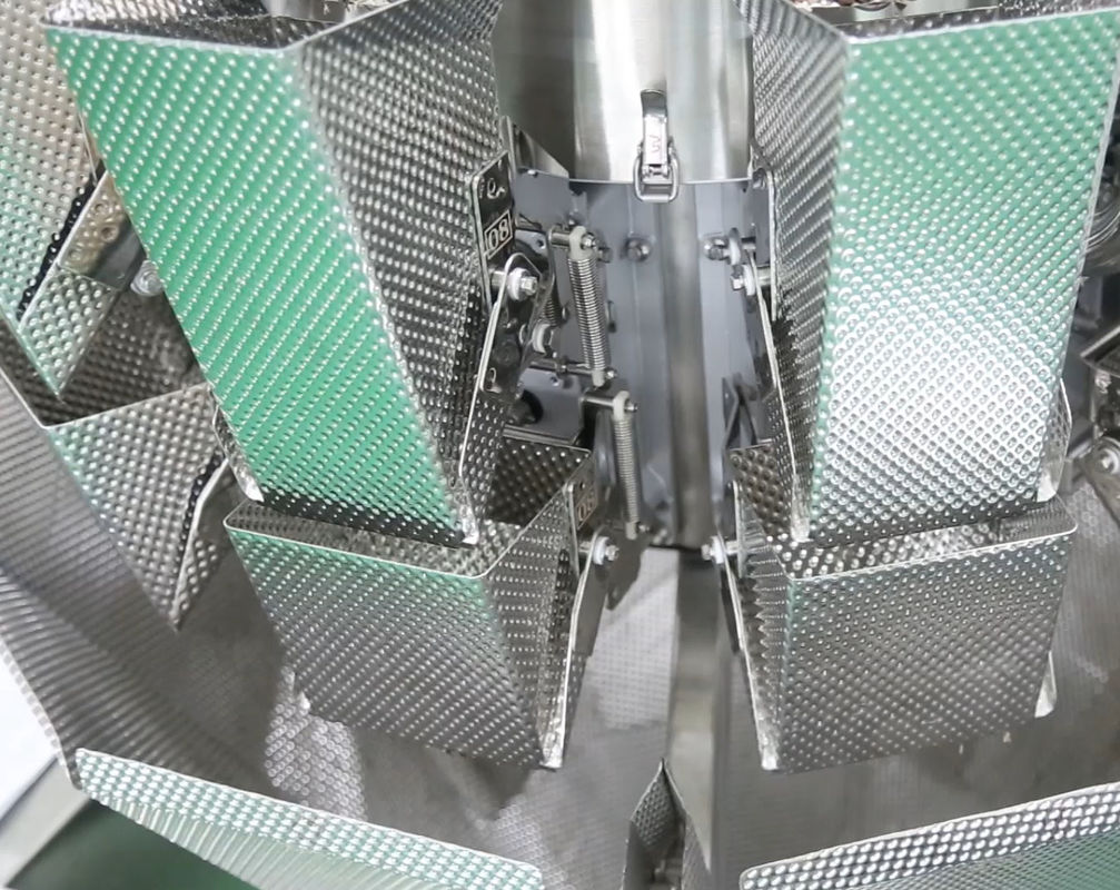 14 Mutihead Weigher VFFS Maszyna pakująca Winda typu miska do mrożonych owoców czekoladowych