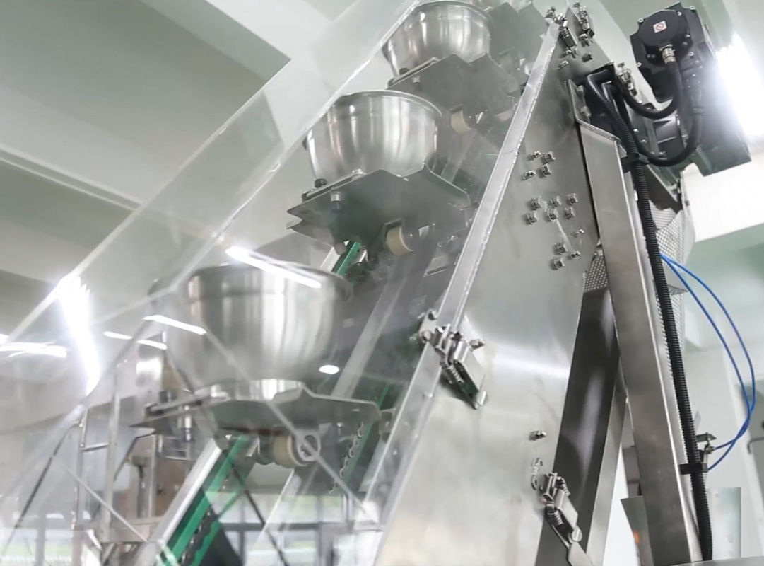 14 Mutihead Weigher VFFS Maszyna pakująca Winda typu miska do mrożonych owoców czekoladowych