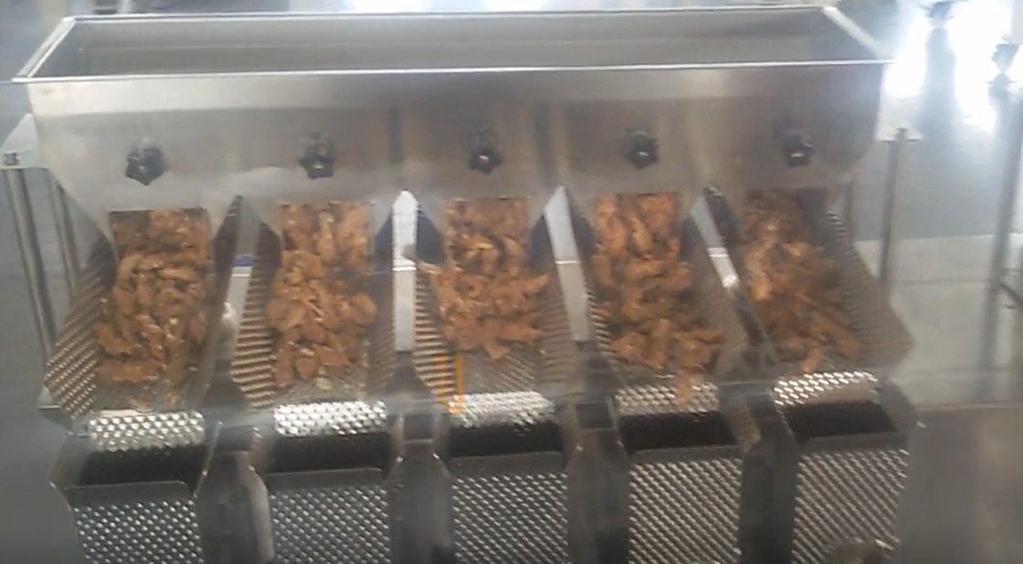 MCU Control Multi Head Weigher do napełniania gotowanego mięsa Fast Food 50 worków / min