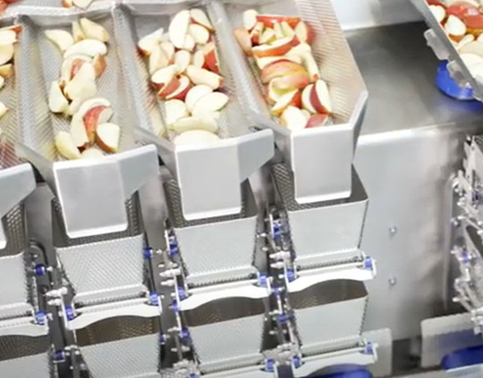8-głowicowa waga kombinowana do świeżego gotowanego produktu mięsnego 30 torebek / min