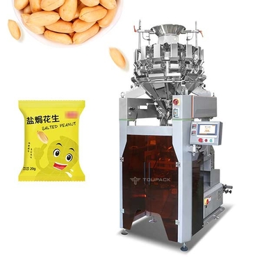 SS304 Fried Peanut Snacks Back Seal Maszyna pakująca z wielogłowicową wagą