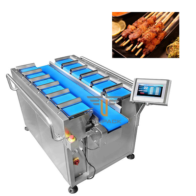 PLC Elektroniczne wagę Stek ryby Kurczak Morze Shrimp kiełbasy Waga Wielogłowice Pasy karmiące Kombinacja