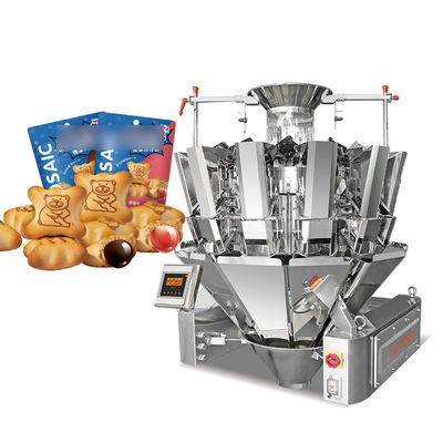 Całkowicie automatyczny szybki azot pionowa forma wypełnić pieczęć torebki przekąski żywności Ważenie puffs żywności pellet Packing Machine