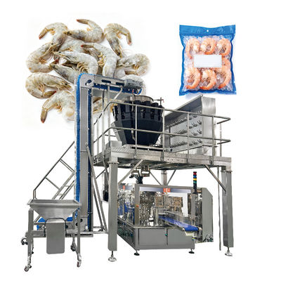 1kg 2kg Kurczak Drobiowe Nuggetsy Skrzydełka Mięso Gotowe Saszetka Waga Wielogłowicowa Saszetka Stojąca  Rotacyjna Maszyna Pakująca z Napełnianiem i Zgrzewaniem