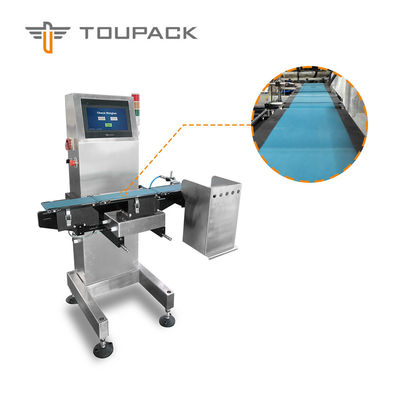 Przenośnik wagi kontrolnej o dużej prędkości 150 WPM o długości 200 mm do zastosowań farmaceutycznych